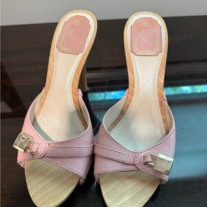 Dior Pink Cream Heels with Elegant Design